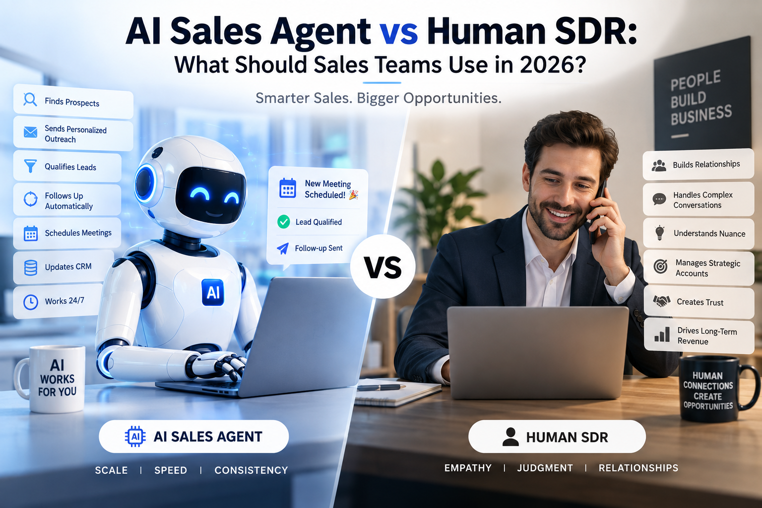 AI Sales Agent vs Human SDR: What Should Sales Teams Use in 2026?